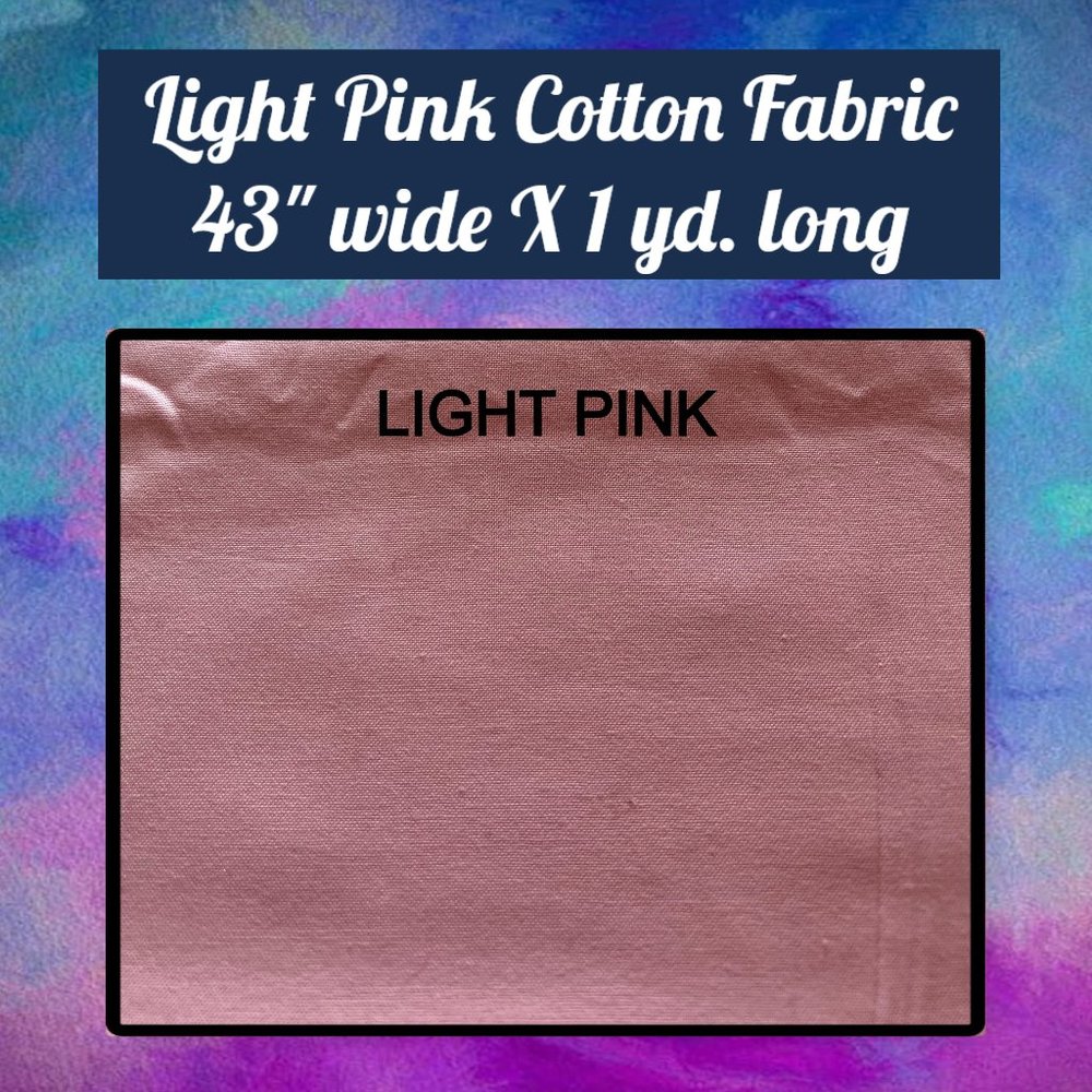 1 Yd Light Pink Cotton Fabric